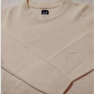 GAP CASHSOFT CREWNECK SWEATER IN BIRCH, XS, EXCEPTIONAL CONDITION